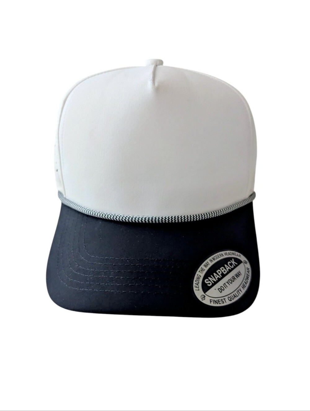Men's 5 Panel Woven Rope Hat Snapback Vintage Style Performance Baseball Cap